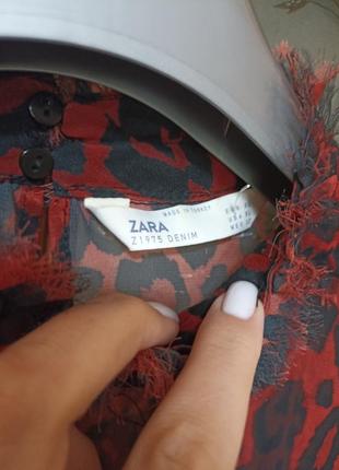 Блуза в хижий принт zara,p. xl5 фото