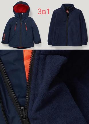 Зимова міжсезонна курточка 3в1 куртка c&a1 фото