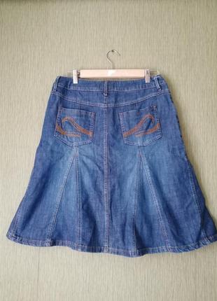 🌿 винтажная джинсовая юбка миди 🌿 юбка трапеция3 фото