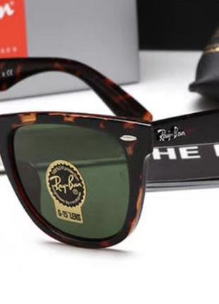 Мужские солнцезащитные очки в стиле ray ban wayfarer 2140-902 lux1 фото