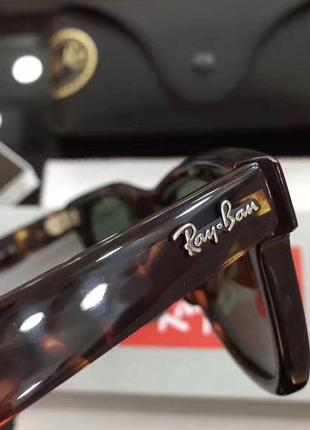 Мужские солнцезащитные очки в стиле ray ban wayfarer 2140-902 lux3 фото