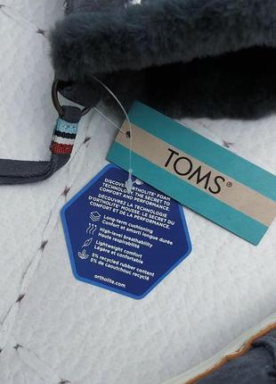 Toms оригінал замшеві демісезонні теплі сліпони7 фото