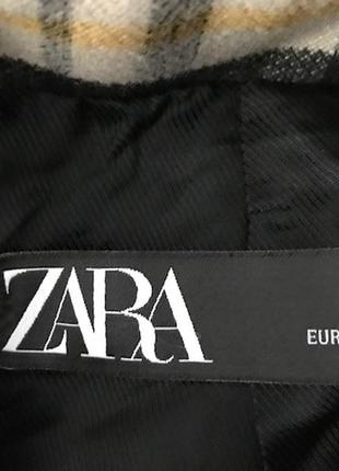 Стильное легкое двубортное пальто (альтернатива плащу) в клетку от zara, размер s (m)7 фото