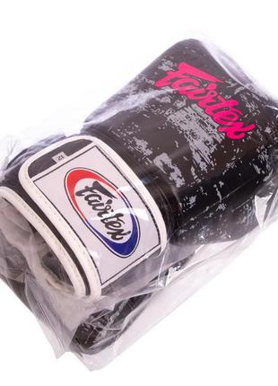 Перчатки боксерские кожаные на липучке fairtex bgv1-darkcl dark cloud5 фото