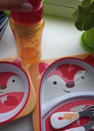 Посуд skip hop набір посуд дитячого тарілки прибори пляшечка поїльник5 фото