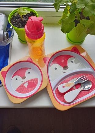 Посуд skip hop набір посуд дитячого тарілки прибори пляшечка поїльник2 фото
