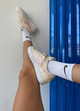 Кросівки жіночі nike blazer low glitter pink/кроссовки женские найк блэйзер8 фото