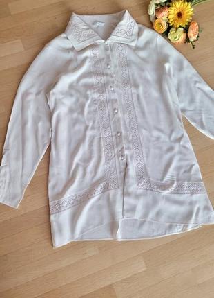 Блуза сорочка туніка великий розмір бавовна1 фото