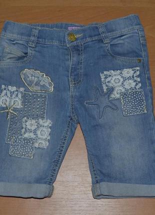 Фірмові, стильні джинсові бриджі f&f (5-6 років)