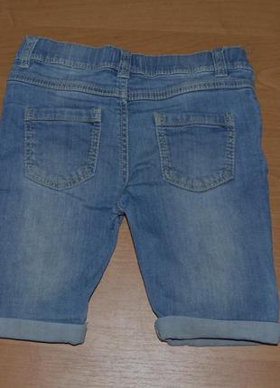 Фирменные, стильные джинсовые бриджи f&f (5-6 лет)3 фото