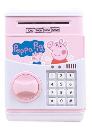 Іграшкова скарбничка банк number bank для дітей peppa pig