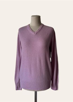 Кашеміровий фіолетовий пуловер джемпер lannalfo & sgariglia1 фото