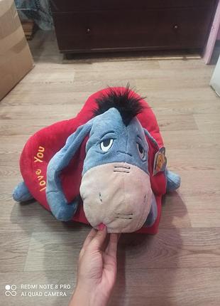 Величезна іграшка ослик іа з мультфільму вінні пух