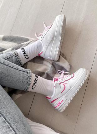 Жіночі кросівки nike air force 1 shadow pink white 3