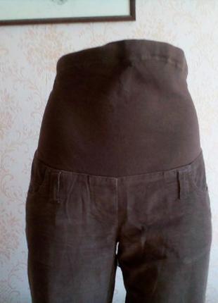 Модные брюки из микровельвета для беременных р.42- 44 наш. (36,8 ,s)2 фото