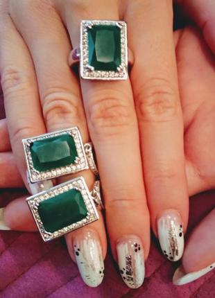 Гарнітур сережки та кільце