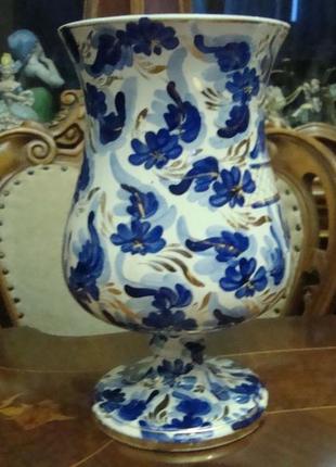 Антикварная ваза h.bequet quaregnon бельгия ручная роспись номерное клеймо2 фото