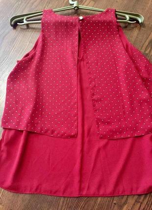 Блуза спинка - разлетайка колір бордо2 фото