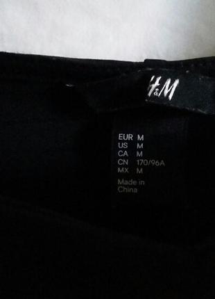 Базовый бандажный черный топ бюстье майка h&m4 фото