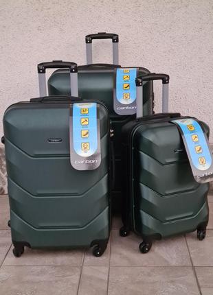 Чемодан  валіза carbon  147 turkey 🇹🇷  зелёный1 фото