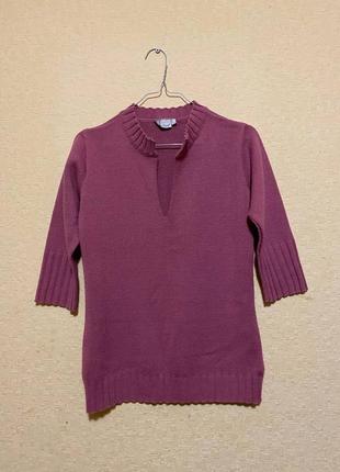 Светр, рукав 3/4, до ліктя, фіолетово-бузкового кольору