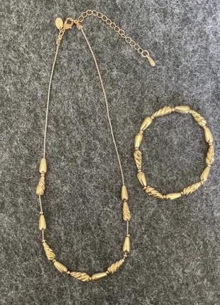 British vintage🇬🇧. винтажное колье и браслет. m&s.