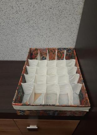 Тканинний органайзер для трусиків і шкарпеток2 фото