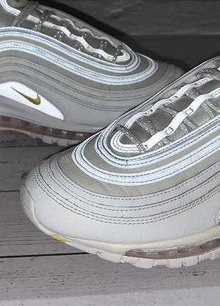 Белые рефлективные кроссовки с баллонами nike air max 97, 40 размер. оригинал8 фото