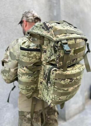 Штурмовий рюкзак військового класу военный армейские зелёный болотный пиксель 80 л хаки