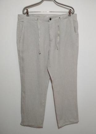 100% лён натуральные базовые льняные брюки супер качество!!!3 фото
