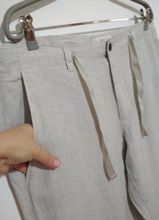 100% лён натуральные базовые льняные брюки супер качество!!!4 фото