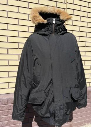 Парка на пуху woolrich новая с опушкой из койота