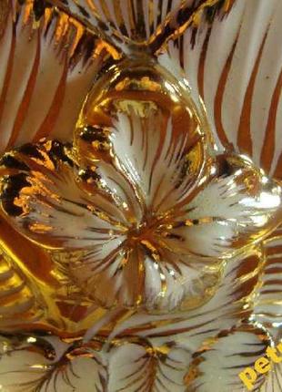 Антикварні ваза - кошик цукерниця позолота фарфор італія6 фото