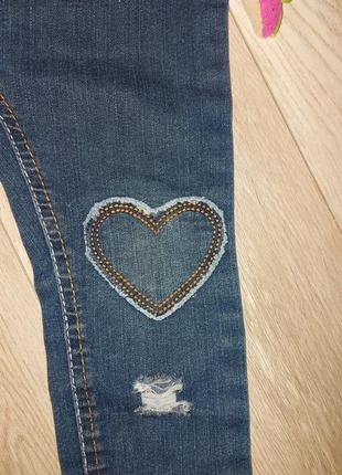 Костюм на девочку, комплект джинсы и реглан, кофточка 80-86-92 см6 фото