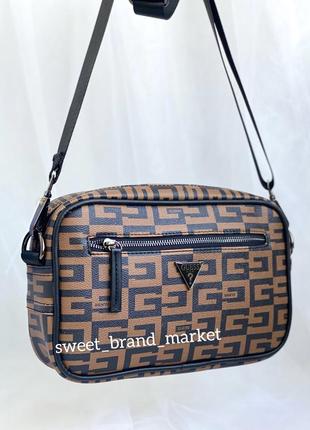 Мужская сумка guess / желтая сумка пакет и брючин в комплекте