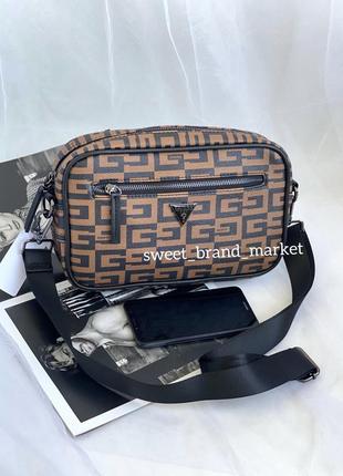 Мужская сумка guess / желтая сумка пакет и брючин в комплекте