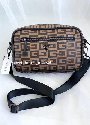 Мужская сумка guess / желтая сумка пакет и брючин в комплекте