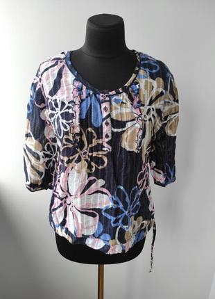 Яркая натуральная блузка в цветочный принт 10 р от next
