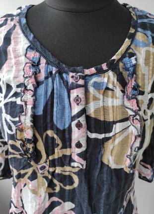 Яркая натуральная блузка в цветочный принт 10 р от next2 фото