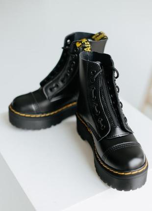 Женские высокие кожаные ботинки dr martens