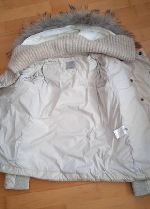 Pinko италия оригинал стеганая куртка с натуральным мехом и  альпакой10 фото