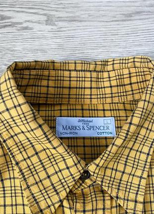 Щільна сорочка в клітку marks&spencer2 фото