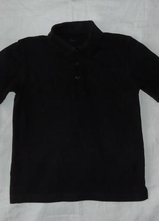 Черная футболка поло на 5-6 лет1 фото