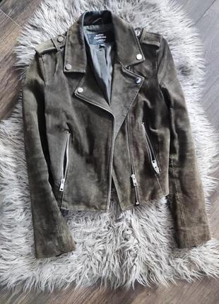 Косуха з натурального замшу