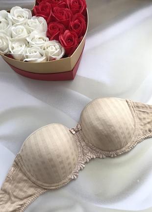 Нюдовий бюстгальтер балконет  eu 65 e/f 70 e з нюансом 💙💛