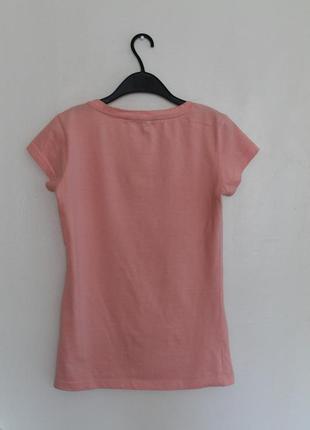 Розовая футболка top secret. хлопковая футболка с серцем3 фото
