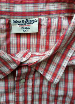 Рубашкав клеточку steve & barry's.2 фото