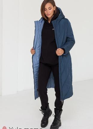 Зимнее пальто для беременных из плотной плащевки двухстороннее