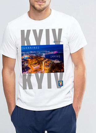 Футболка белая с патриотическим принтом "kyiv. киев" push it