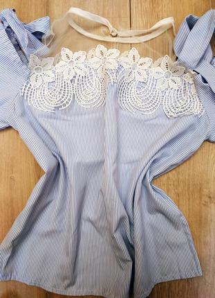 Блуза з мереживом2 фото